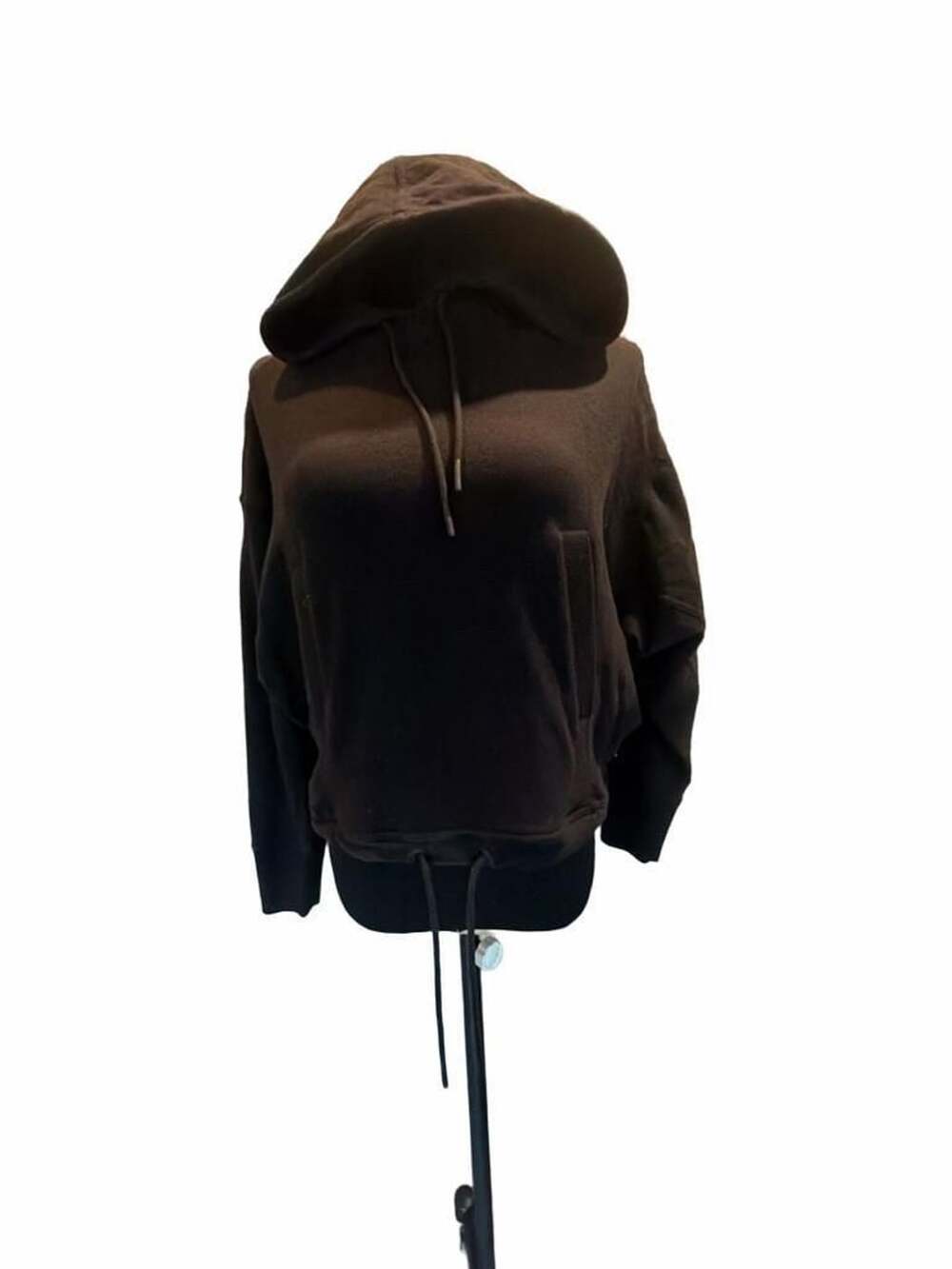 253 FLX Women's Black Fleece Pullover Hoodie with Drawstring and Pockets Size XS